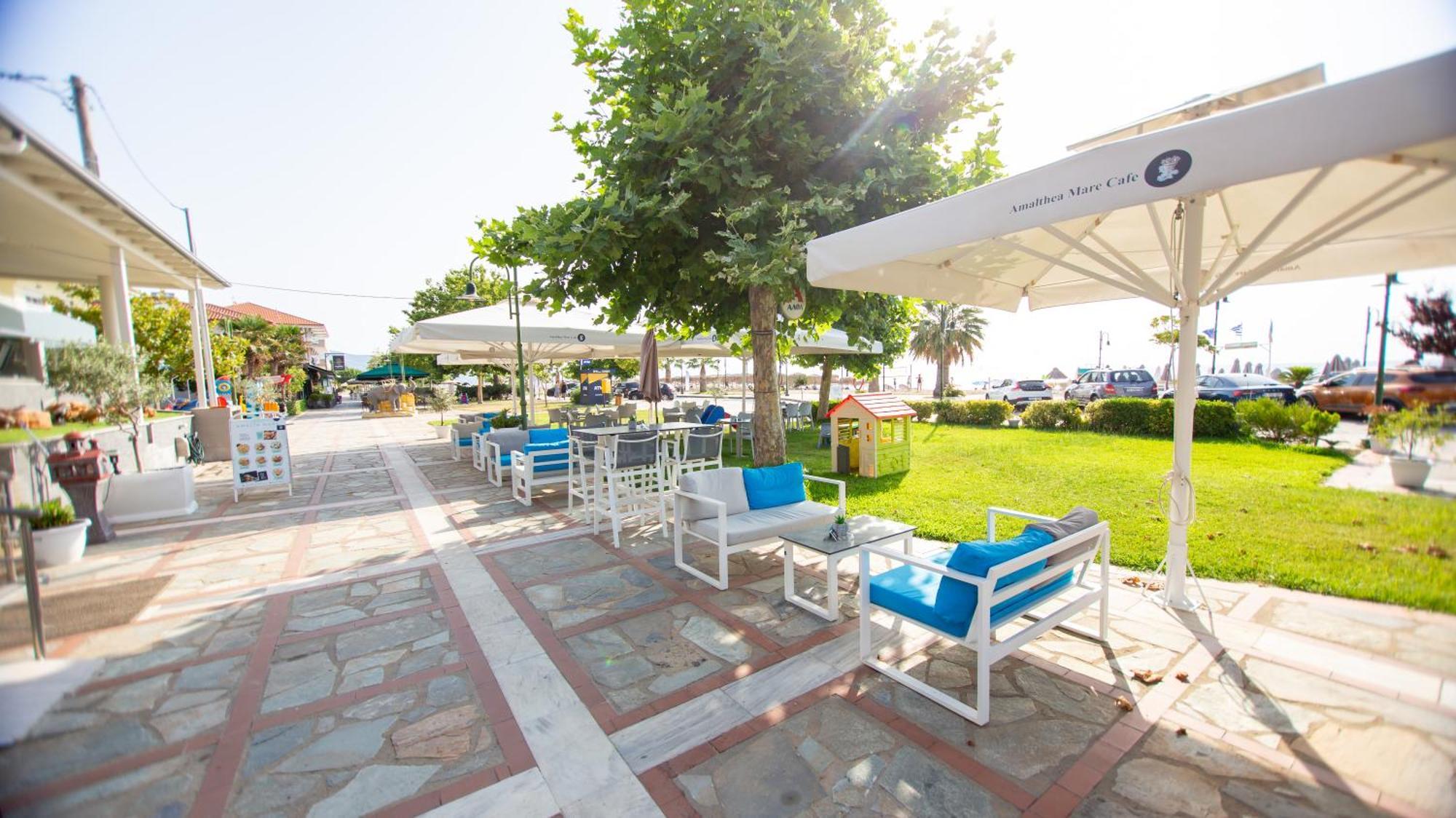 Amalia Mare Sea View Apartment Nea Vrasna Bagian luar foto
