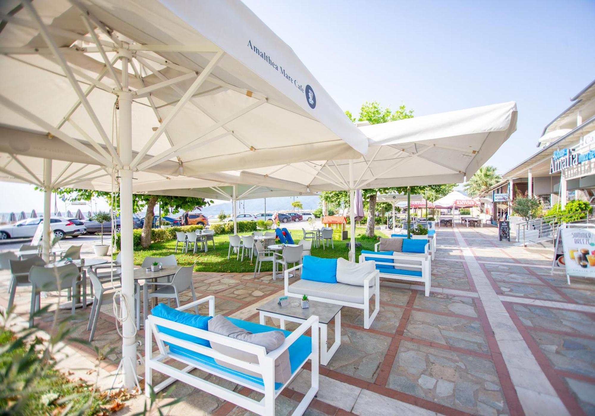 Amalia Mare Sea View Apartment Nea Vrasna Bagian luar foto