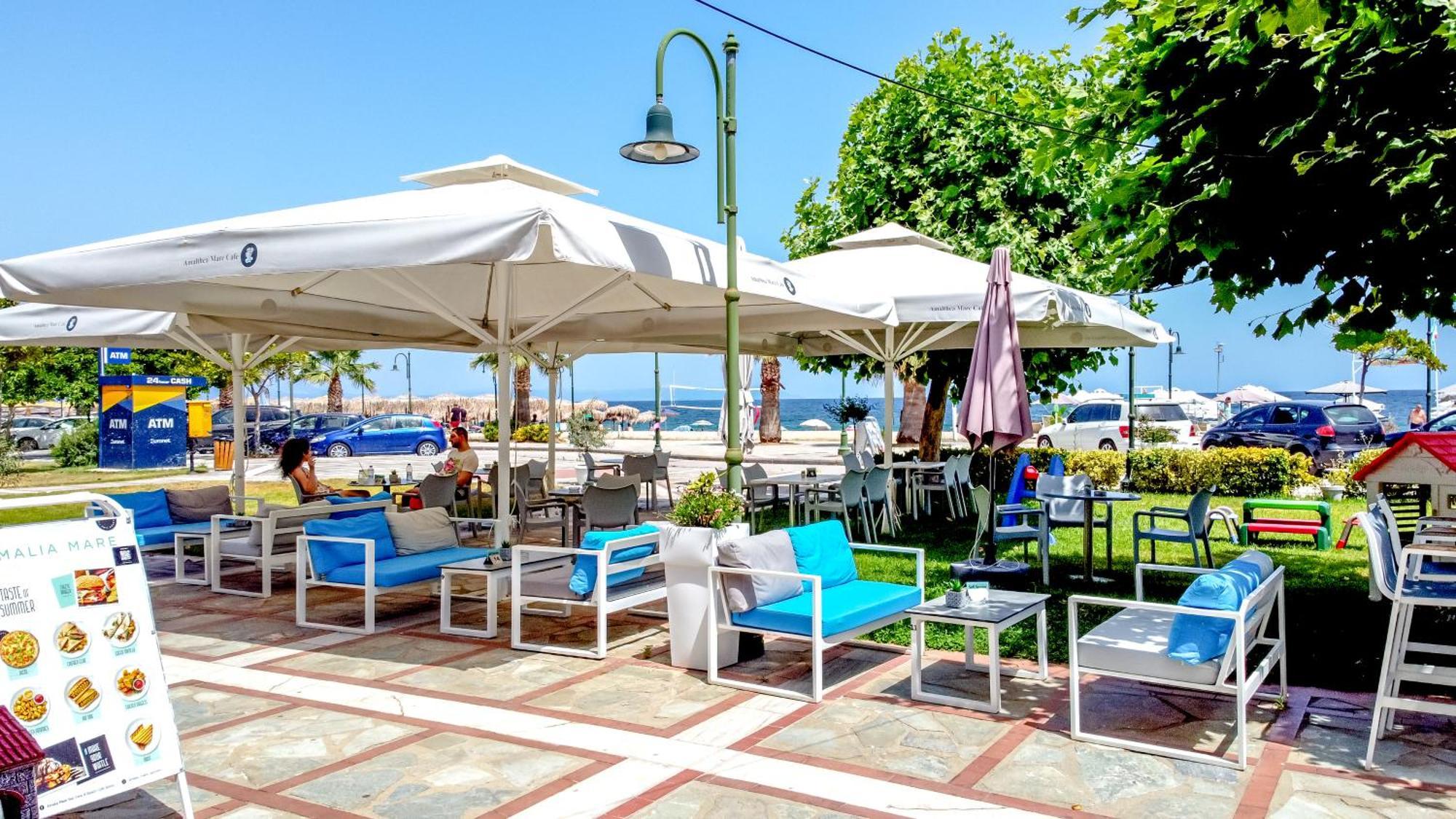 Amalia Mare Sea View Apartment Nea Vrasna Bagian luar foto