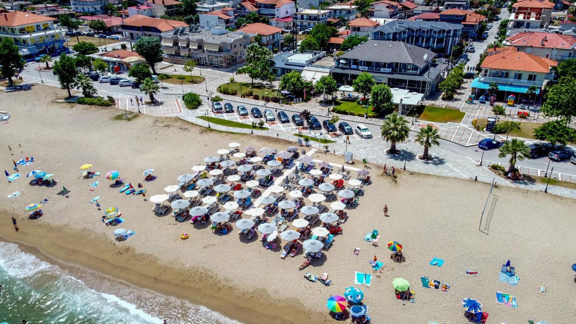 Amalia Mare Sea View Apartment Nea Vrasna Bagian luar foto