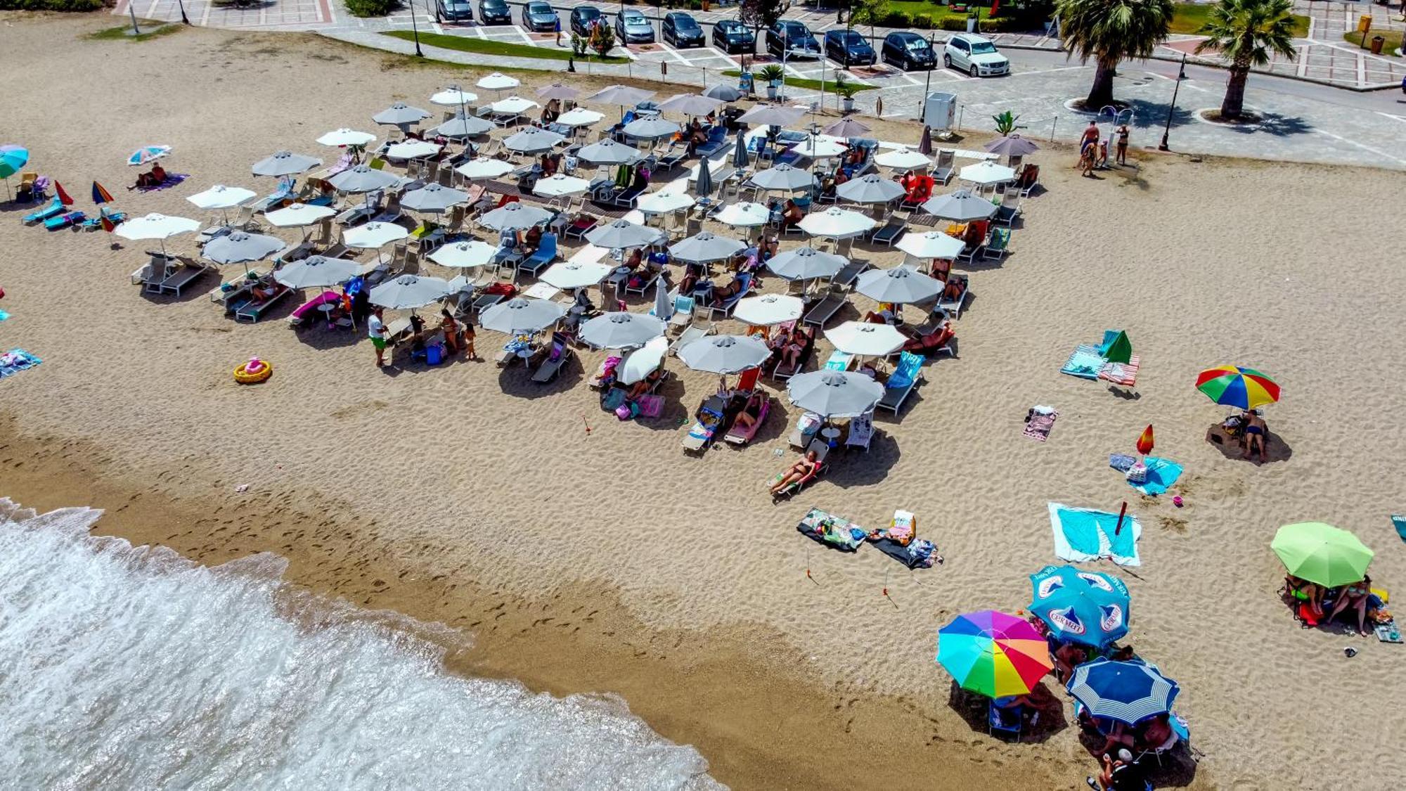 Amalia Mare Sea View Apartment Nea Vrasna Bagian luar foto