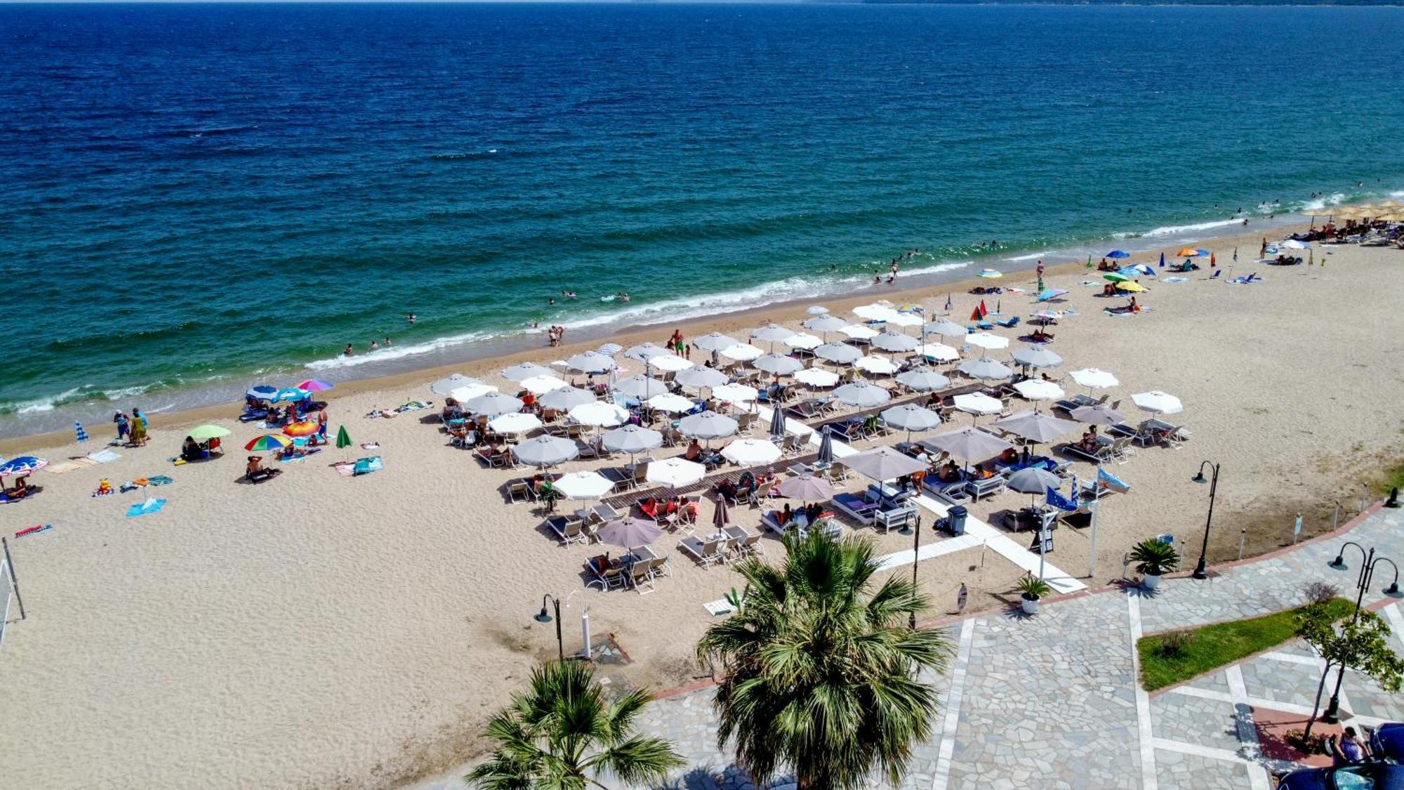 Amalia Mare Sea View Apartment Nea Vrasna Bagian luar foto