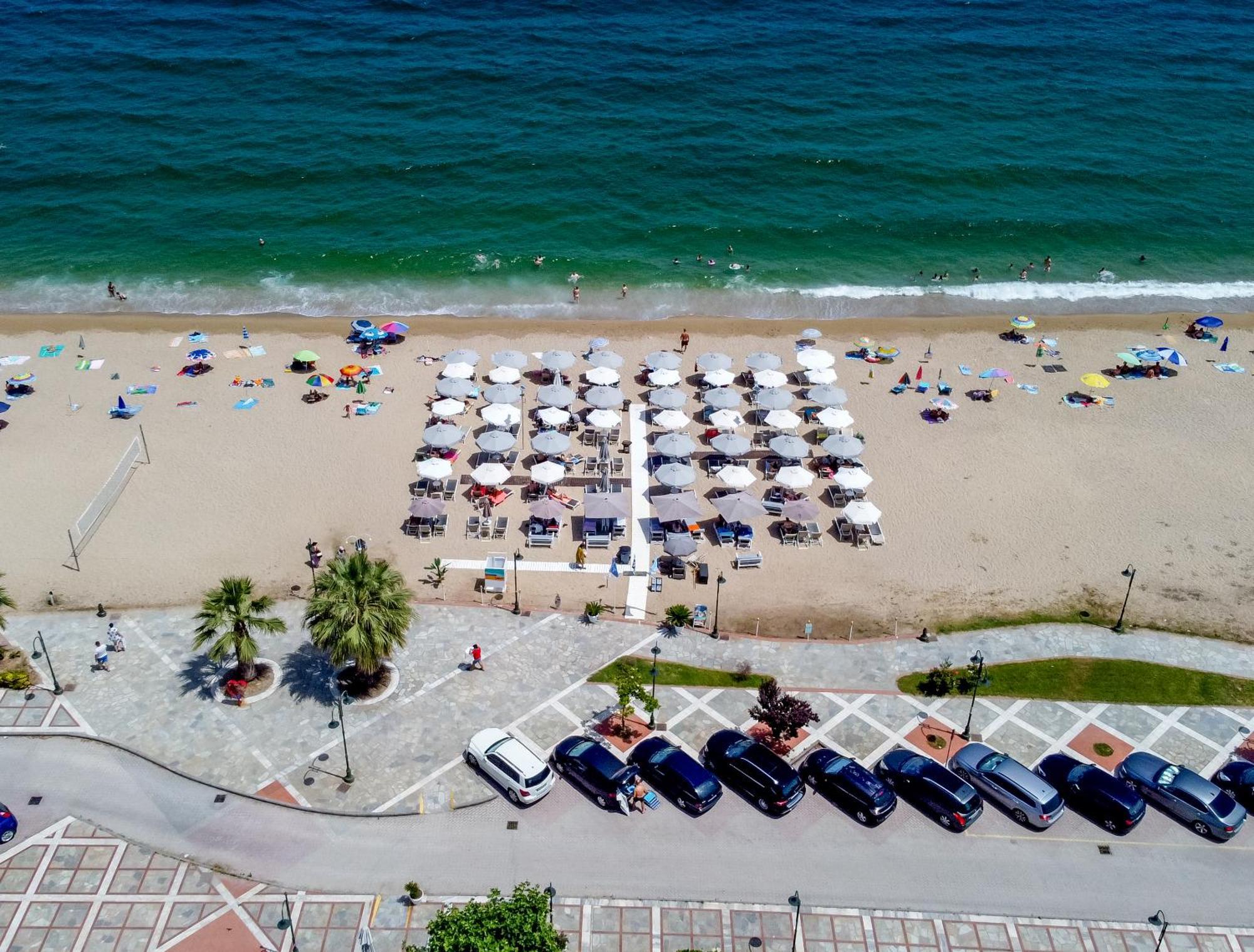 Amalia Mare Sea View Apartment Nea Vrasna Bagian luar foto