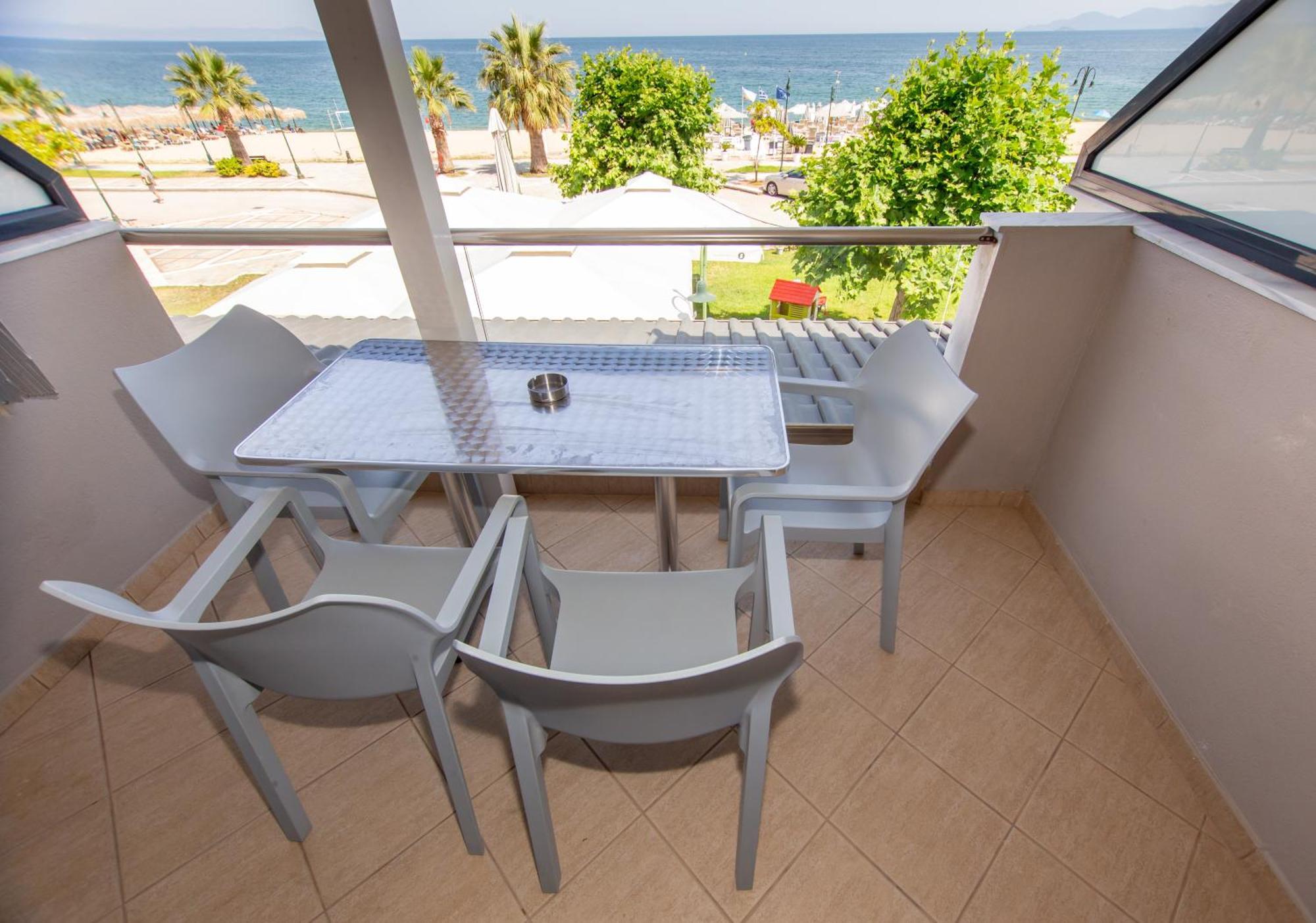 Amalia Mare Sea View Apartment Nea Vrasna Bagian luar foto