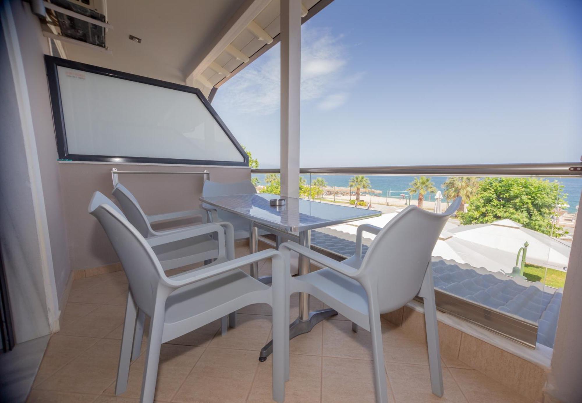 Amalia Mare Sea View Apartment Nea Vrasna Bagian luar foto